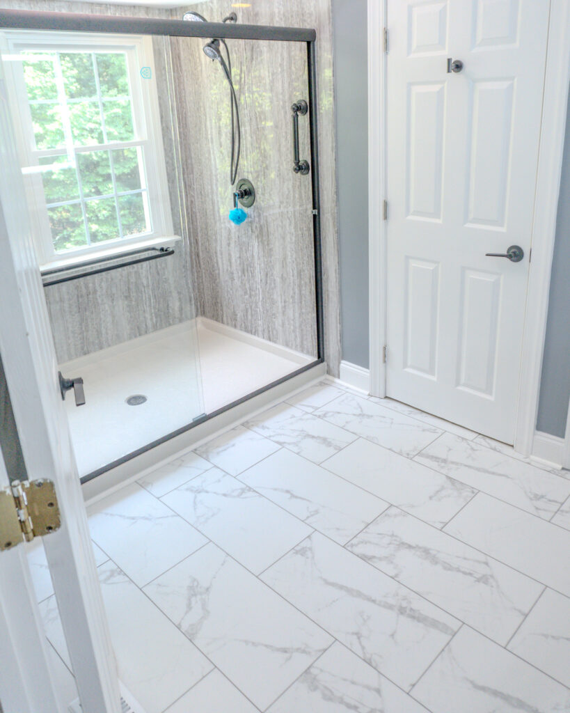 Bathroom remodeling project by Legacy Design and Remodeling LLC