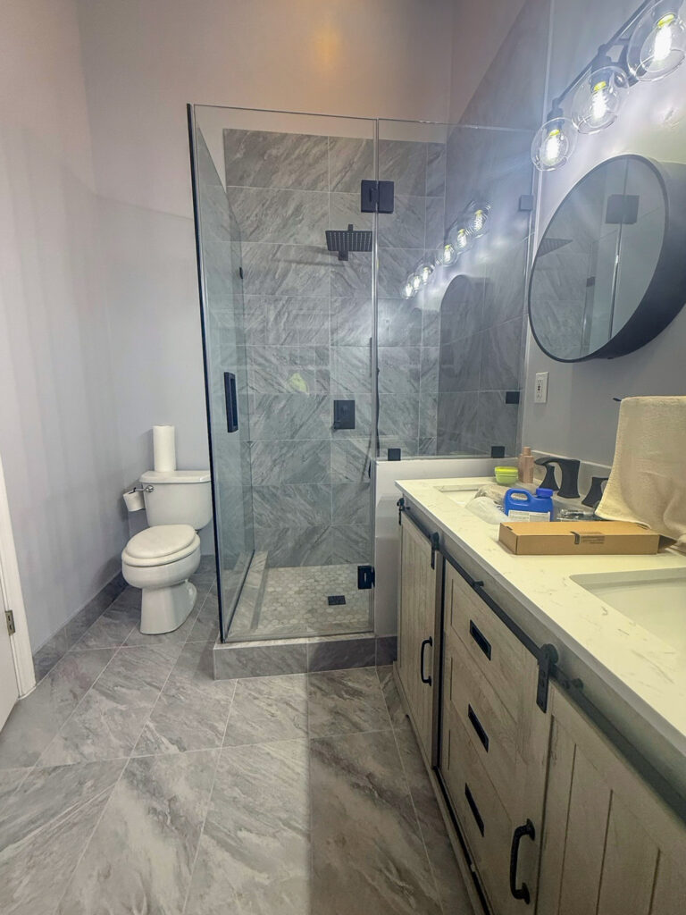 Bathroom remodeling project by Legacy Design and Remodeling LLC