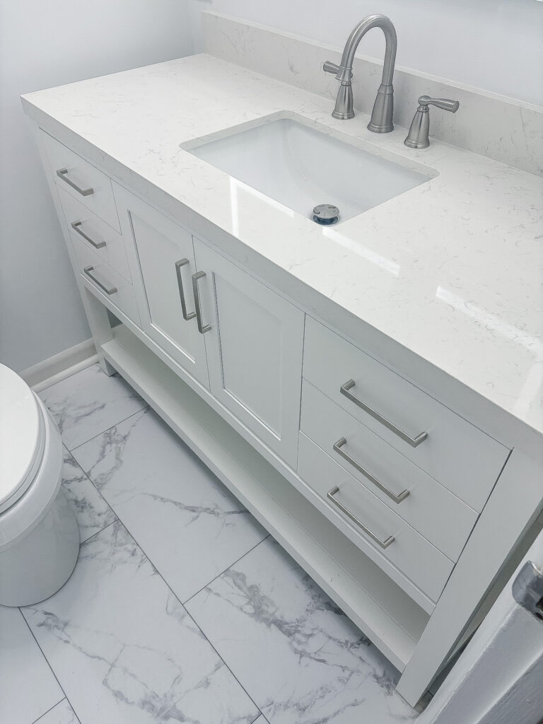 Bathroom remodeling project by Legacy Design and Remodeling LLC
