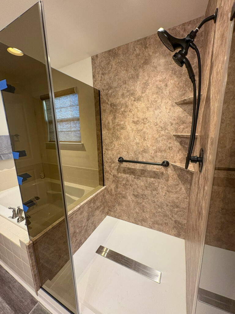 Bathroom remodeling project by Legacy Design and Remodeling LLC